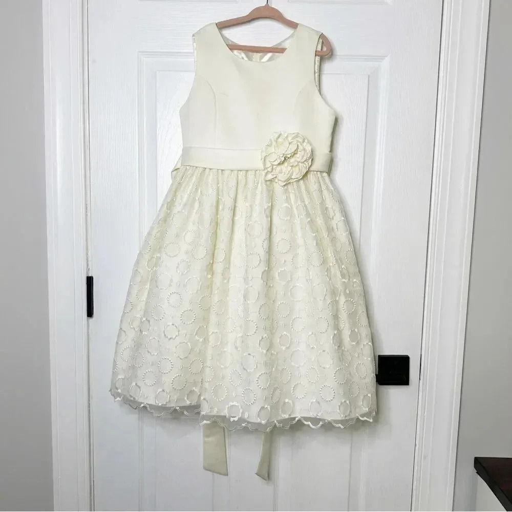 AMERICAN PRINCESS Girls Size 10 Off White Cream Formal Dress